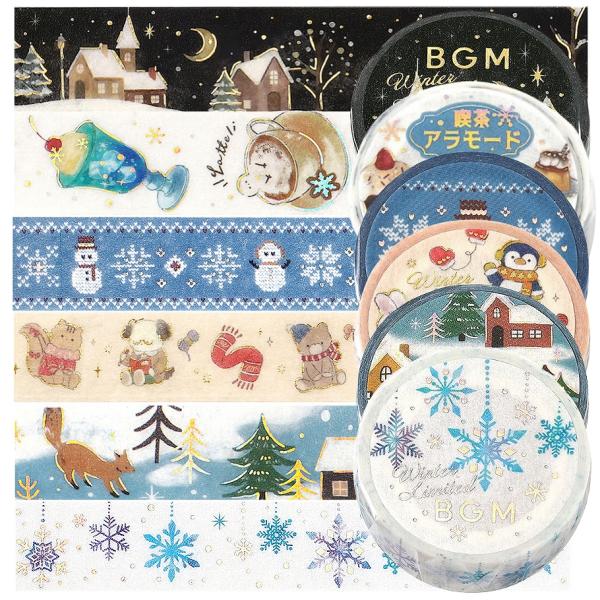 BGM マスキングテープ 箔押し 2026冬限定　全6種