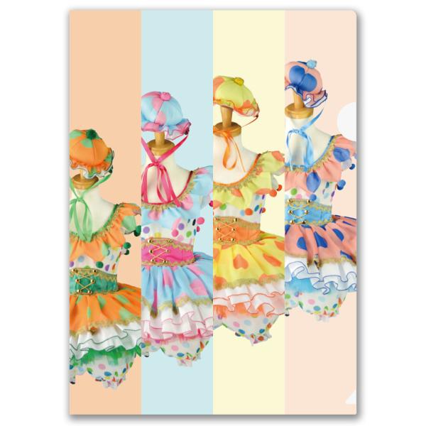 バレエ衣裳モチーフ A4クリアファイル キャンディボンボン（ドット