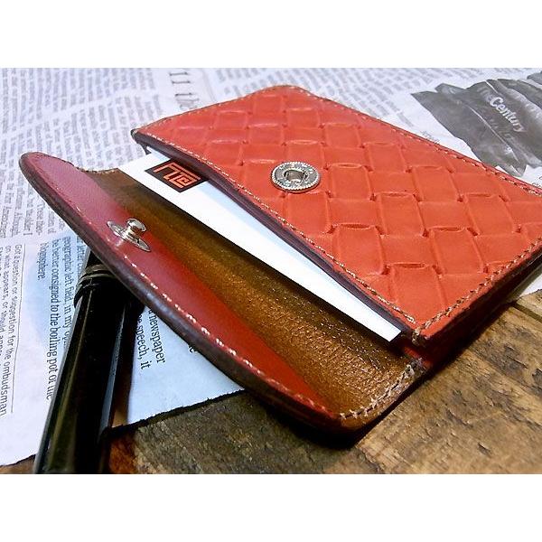 メッシュレザーカードケース 名刺入れ パスケース 免許証 手作り革小物 ギフト包装無料 プレゼントに レッド 赤 天然皮革 編込み ハンドメイド Buyee Buyee 日本の通販商品 オークションの代理入札 代理購入