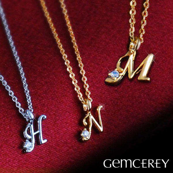 イニシャルネックレス ダイヤモンド CZ ブランド イニシャル イニシャルネックレス ダイヤモンド CZ ブランド イニシャル