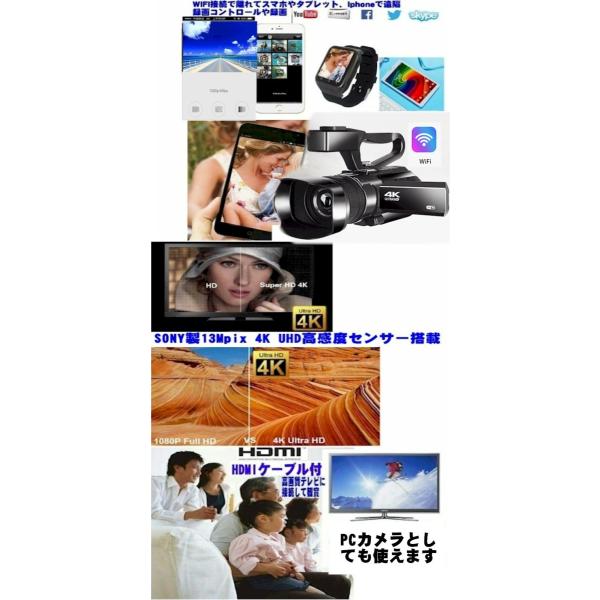 最新プロ高画質 4Kデジタルビデオカメラフルセット タッチパネル液晶搭載ナイトビジョンカメラ 業務用広角/マクロレンズ/業務用撮影ライト付 /【Buyee】 最新プロ高画質 4Kデジタルビデオカメラフルセット タッチパネル液晶搭載ナイトビジョンカメラ 業務用広角/マクロレンズ/業務用撮影ライト付 /【Buyee】
