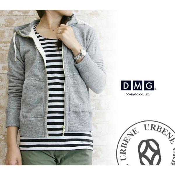 ドミンゴ Dmg D M G 贈答品 吊り裏毛 スウェット ジップアップパーカー 送料無料 トップス おしゃれ レディース アウター トレーナー ジャケット