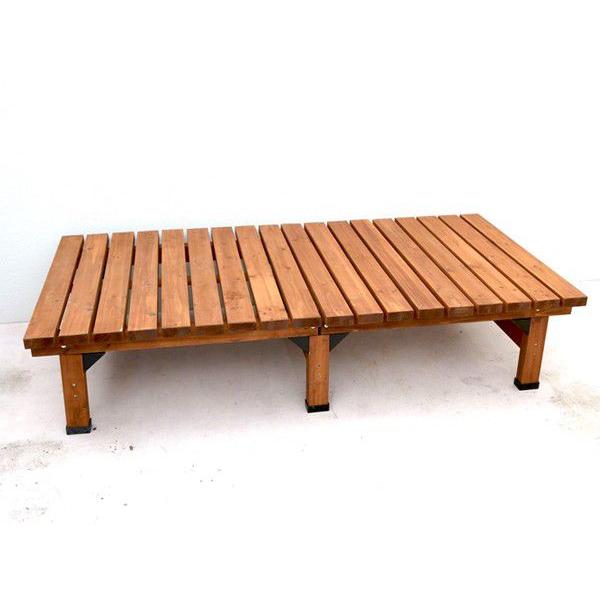 ウッドデッキ 縁台 キット おしゃれ 木製 デッキ縁台 ストロング 180cm 90cm ライトブラウン 天板厚 35mm Ssde lb フェンスのガーデンatガーデン 通販 Yahoo ショッピング