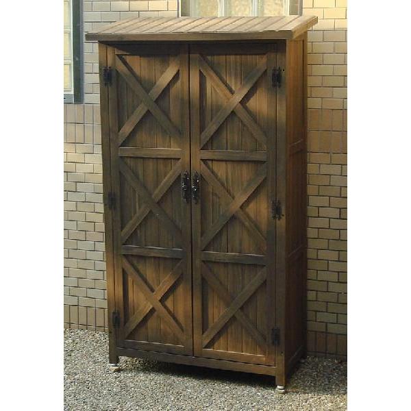 物置 屋外 おしゃれ 小型 大型 Diyカントリーアンティーク スリム収納庫 高さ160cm Wsoc 1600db フェンスのガーデンatガーデン 通販 Yahoo ショッピング