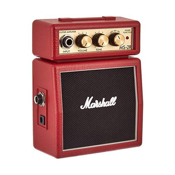 Marshall ミニアンプ レッド MS-2R 電池/アダプター両対応 ヘッドホンジャック装備[並行輸入品]