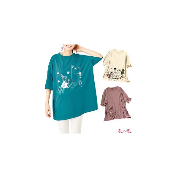 ゆったりTシャツ ミセス [ムーミン BIGシルエットプルオーバー 3L〜5L