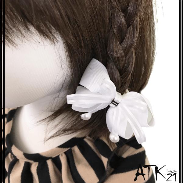 真っ白なリボン White ホワイトヘアゴム ツインテール ヘアポニー 卒業式 入学式 発表会 七五三 結婚式 パーティ 子供 キッズ ヘアアクセサリー Buyee Servis Zakupok Tretim Licom Buyee Pokupajte Iz Yaponii