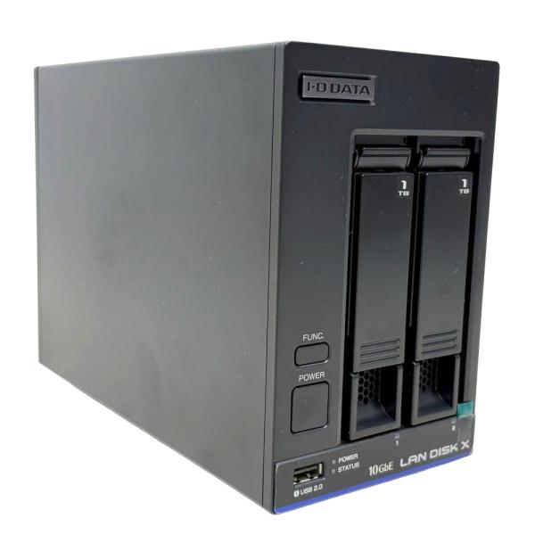 アイオーデータ 法人向けNAS LANDISK HDL2-XA2B 2TB LinuxベースOS搭載 10GbE 5GbE 2.5GbE ネットワークハードディスク I・O DATA 中古
