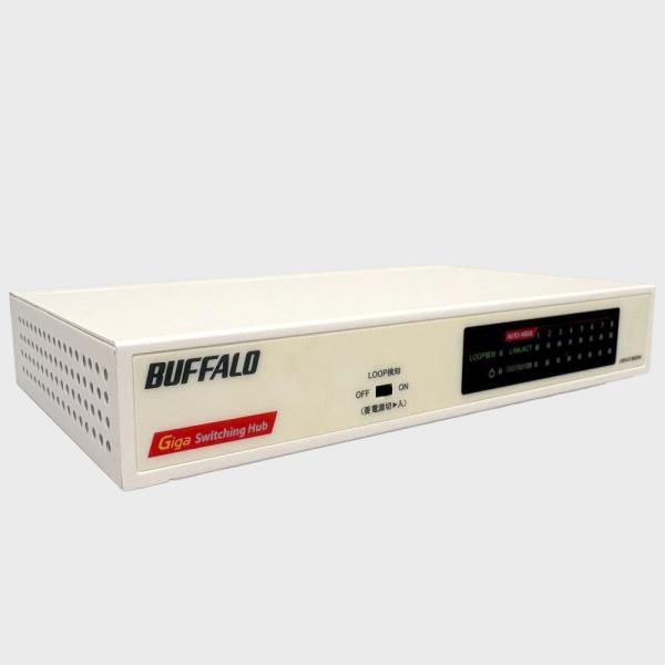 バッファロー スイッチングハブ LSW4-GT-8NS/WH 8ポート ネットワーク ギガスイッチ Giga ループ検知 おまかせ節電 小型 BUFFALO 基本送料880円 中古