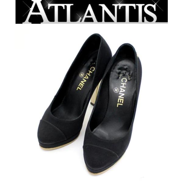 CHANEL 【広尾店】シャネル ココマーク パンプス ブラック×ゴールド  