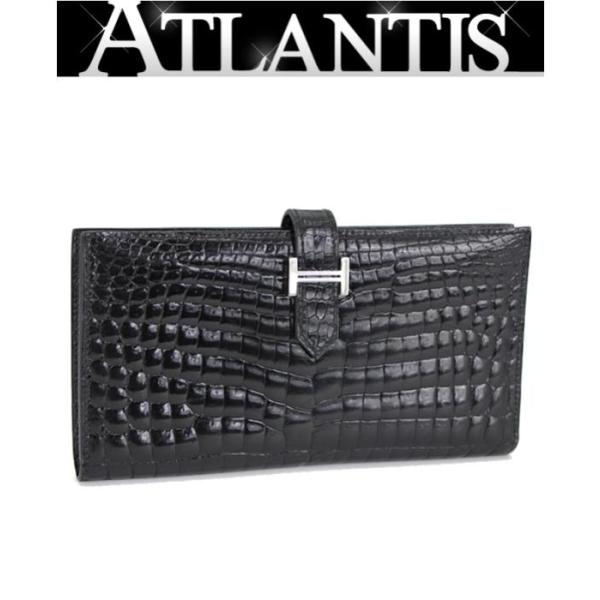 HERMES エルメス ベアン クラシック ▢G刻印 長財布 ブラック atlantis_011808