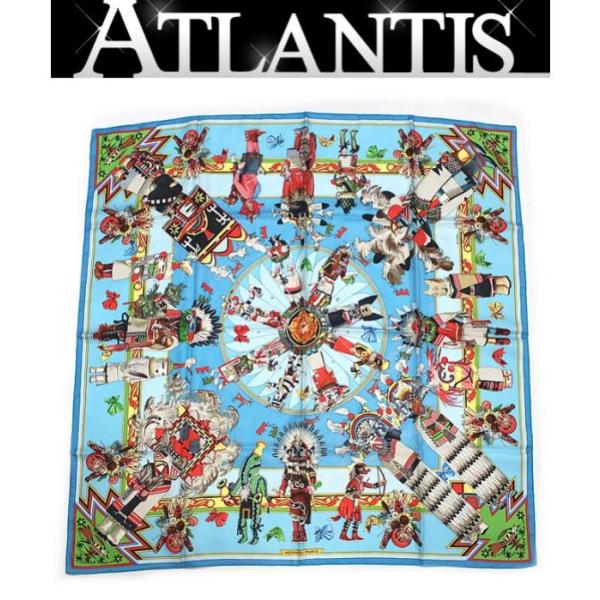 HERMES（エルメス） カレ90 大判スカーフ『Kachinas カチナ』民族柄