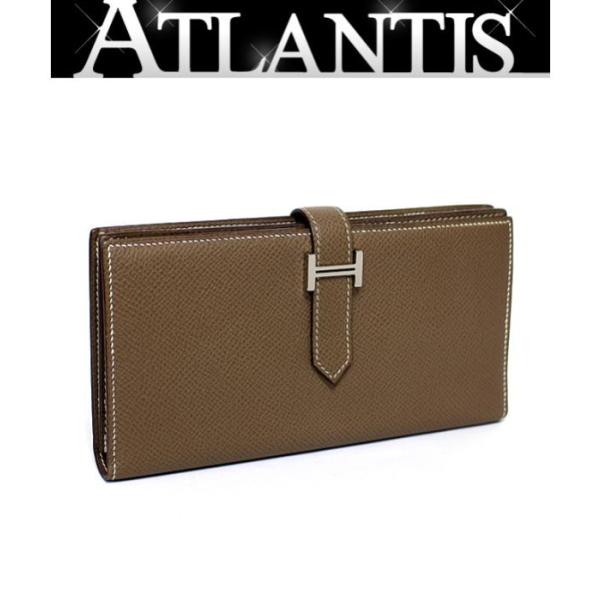 美品☆　Y刻印　エルメス　ベアンスフレ　エプソン　エトゥープ　長財布 美品☆ Y刻印 エルメス ベアンスフレ エプソン エトゥープ 長財布