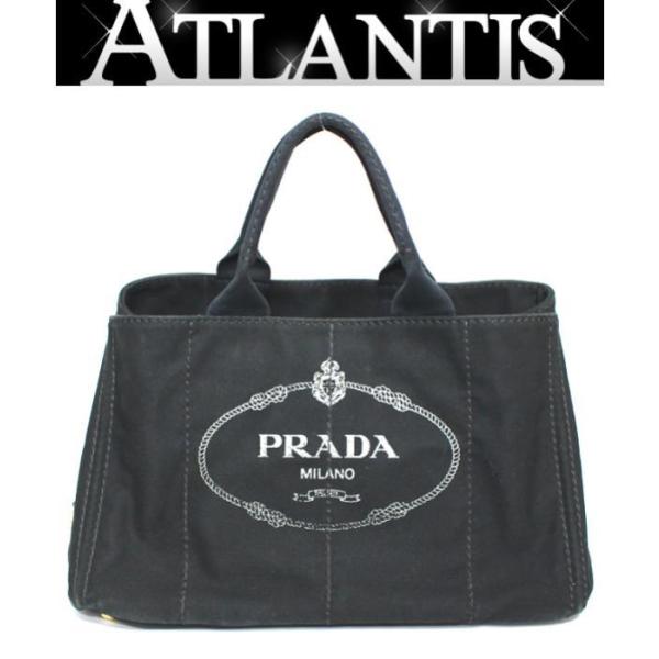 PRADA（プラダ） カナパ ラージトートバッグ A4収納可 キャンバス 黒