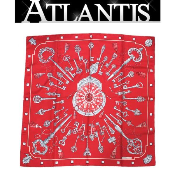 HERMES SALE 美品 エルメス カレ90 大判スカーフ『LES CLES』鍵柄