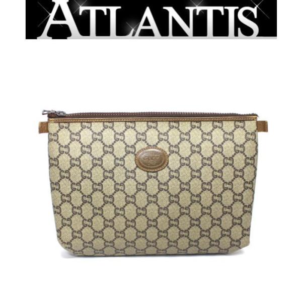 GUCCI PLUS グッチ プラス セカンドバッグ ロゴ PVC ベージュ GUCCI PLUS グッチ プラス セカンドバッグ ロゴ PVC ベージュ