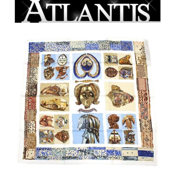 HERMES エルメス カレ90『PERSONA ペルソナ』大判スカーフ 仮面