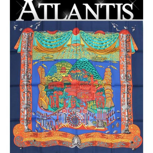 極美品 エルメス HERMES カレ90『L'ATLANTIDE アトランティス