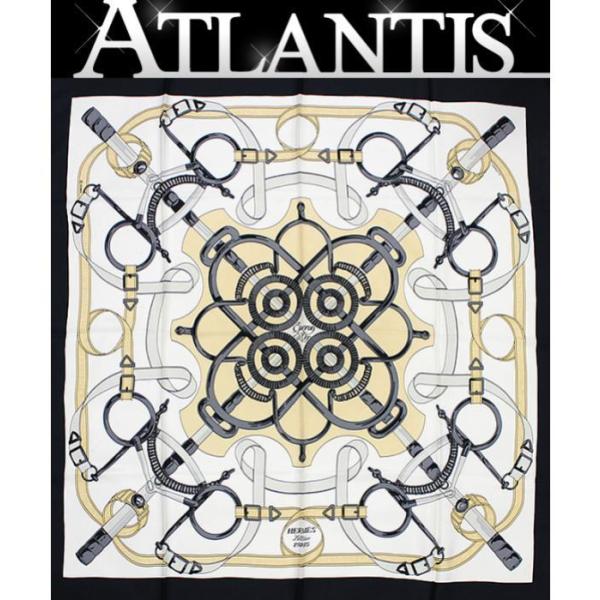 HERMES エルメス カレ90『EPERON D'OR 黄金の拍車』大判スカーフ