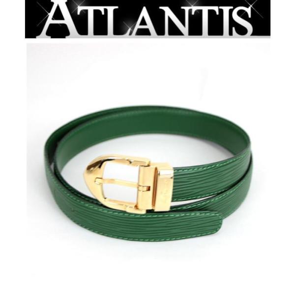 美品✨ルイヴィトン ベルト クラシック タイガ シルバー エピセア 95サイズ atlantis_055799