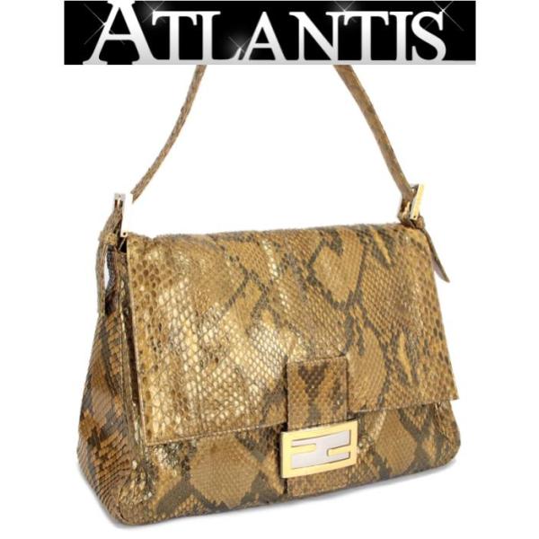 希少 美品 フェンディ マンマバケット ブロンズ ゴールド FENDI 在庫処分 大SALE 美品 フェンディ マンマバケット