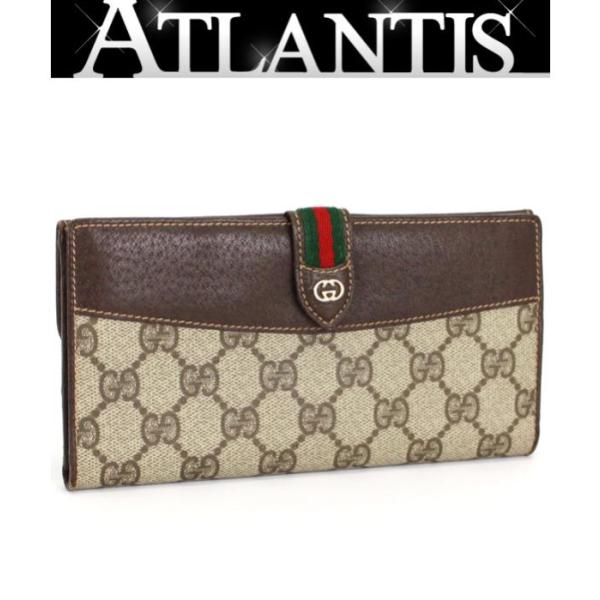 GUCCI（グッチ） オールドグッチ シェリーライン 長財布 PVC×レザー