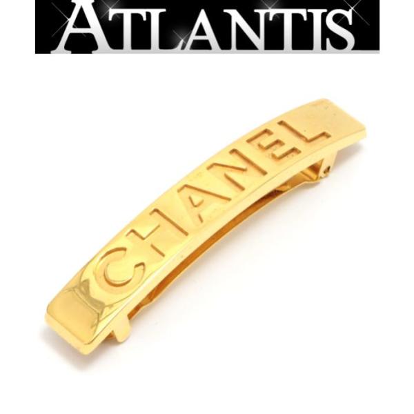 CHANEL ロゴバレッタ CHANEL シャネル ロゴ バレッタ ヘアピン G金具 ゴールド