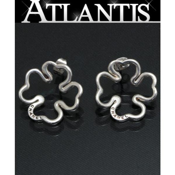CHANEL クローバーモチーフ パールピアス atlantis_058927
