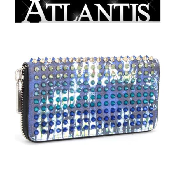 へ*い様 ルブタン スタッズ付きマルチカラーレザー長財布 クリスチャンルブタン Christian Louboutin クリスチャン ルブタン パネトーネ マルチ