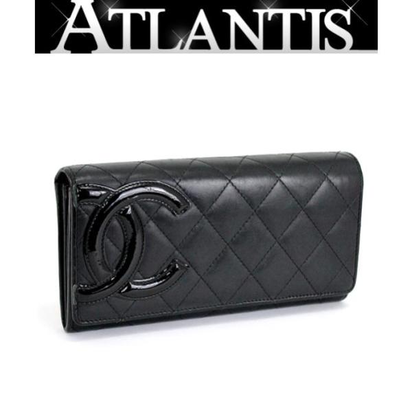 CHANEL ブラック 財布 シャネル CHANEL 長財布 キャビアスキン ロングウォレット
