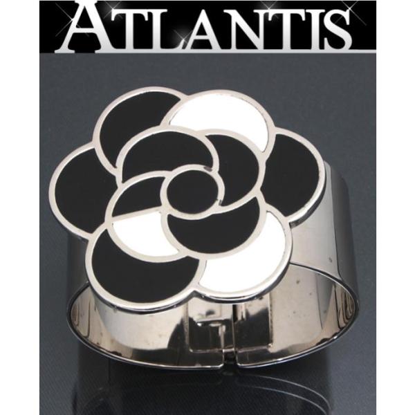 ⭐CHANEL⭐シャネルカメリアバングルストーンホワイト98C