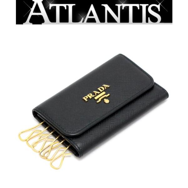 PRADA プラダ 6連キーケース サフィアーノレザー 黒 : atlantis