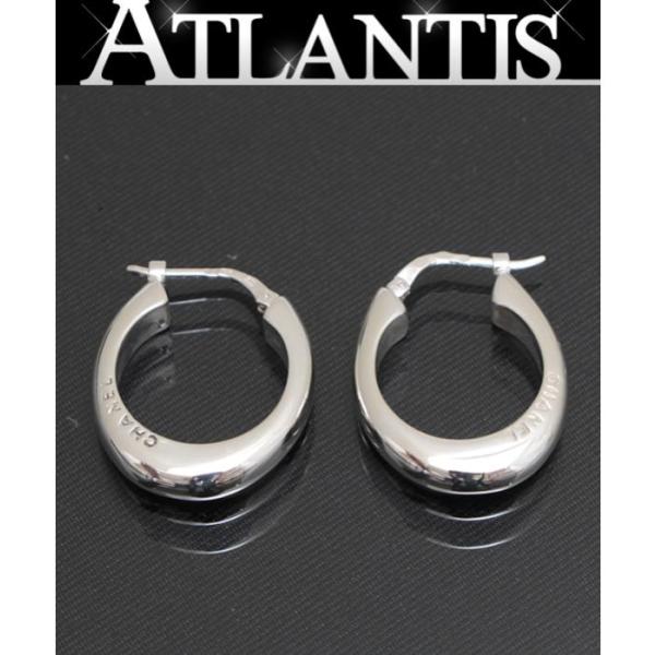 シャネル　フープピアス　シルバー atlantis_062034
