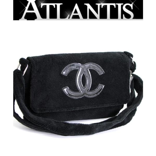 CHANEL 極美品 シャネル ノベルティ パイル地 ショルダーバッグ