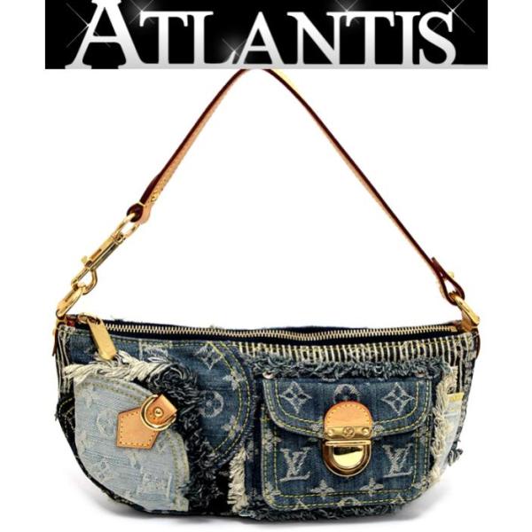 ルイヴィトン LOUIS VUITTON パウチィ ハンドバッグ モノグラムデニム 