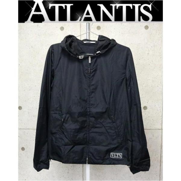 【美品】VALENTINO ナイロンフードジャケット ブラック VALENTINO 銀座店 SALE ヴァレンティノ フード ナイロン ジャケット