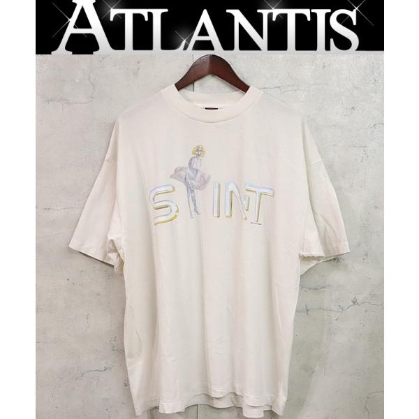 SAINTMICHAEセントマイケルL新品Sサイズホワイト半袖Tシャツ SAINT MICHAEL 銀座店 セント マイケル 新品 SALE 25FW SEYM_SS TEE