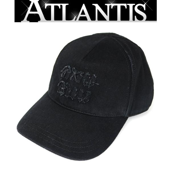 miu 銀座店 ミュウミュウ 新品 デニム ロゴ ベースボール