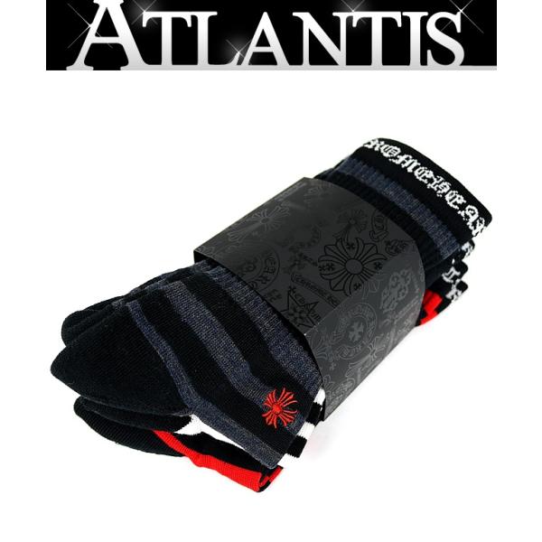 CHROME HEARTS 銀座店 クロムハーツ 新品 ボーダー 3色 ソックスセット