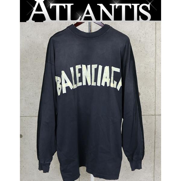 BALENCIAGA 銀座店 バレンシアガ テープロゴ ダブルフロント ロンT