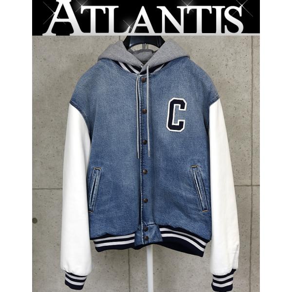 CELINE 銀座店 セリーヌ フーデッド デニム切り替え スタジャン メンズ