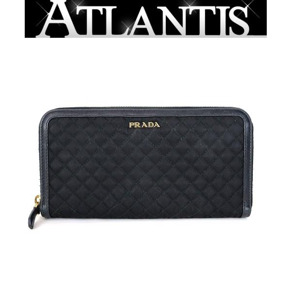 広尾店】プラダ PRADA ラウンドファスナー 長財布 ブラック