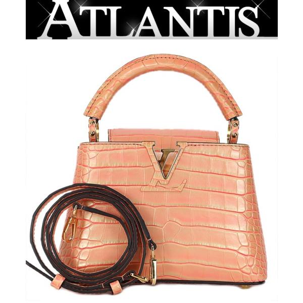 【広尾店】未使用 ルイヴィトン LOUIS VUITTON カプシーヌMINI 2WAYバッグ N82310 クロコアリゲーター 【14199】 atlantis_14199