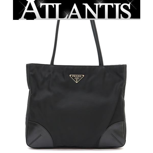 PRADA プラダ ナイロン トートバッグ ブラック 三角ロゴ 正規品 広尾店】 プラダ PRADA 三角ロゴ トートバッグ ナイロン 黒 【14817