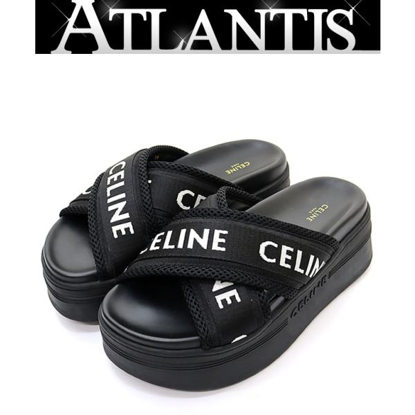 広尾店】美品 セリーヌ CELINE ブロックスライドサンダル size38 広尾店】美品 セリーヌ CELINE ブロックスライドサンダル size38