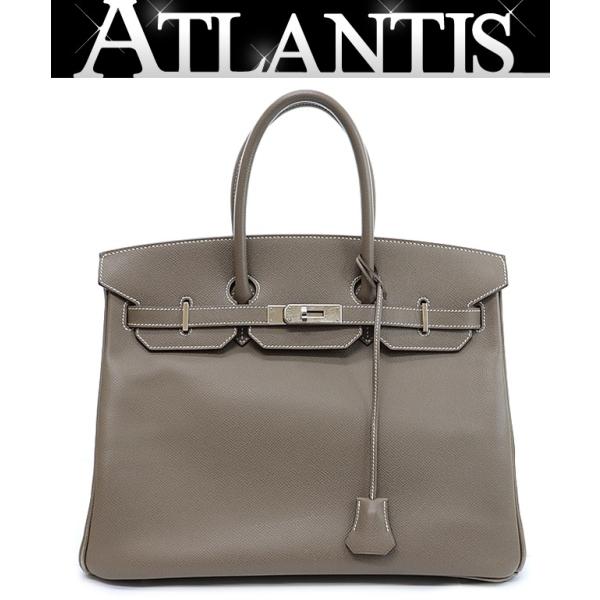 広尾店】エルメス HERMES バーキン35 エプソン エトゥープ □M刻印