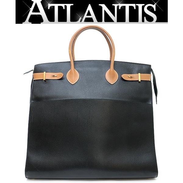 広尾店】エルメス HERMES エアポート ハンドバッグ アルデンヌ 黒