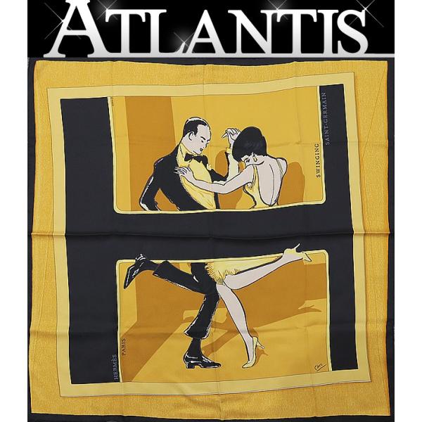 極美品 お洒落 エルメス シルクスカーフカレ70 スウィンギング