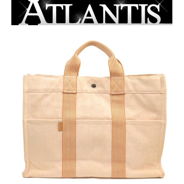 広尾店】エルメス HERMES ニューフールトゥMM トートバッグ キャンバス