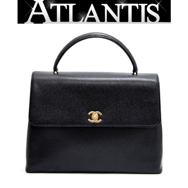 シャネル ヴィンテージ ケリー トップハンドルバッグ キャビア atlantis_64747